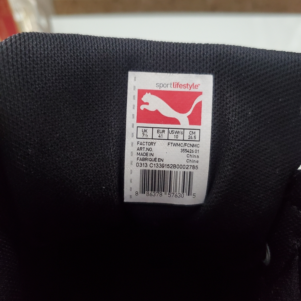 Puma Women's Black and Pink High-Top Sneakers Sz 10, Eu 41 EUC - Picture 6 of 9